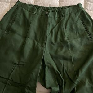Chaus Women Dk Green Lined Pants Size 16w